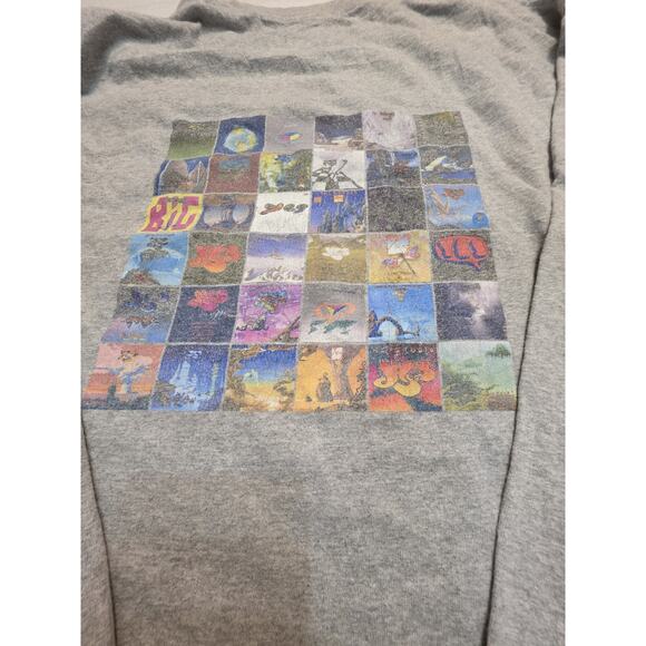 YES Tour Men's Longsleeve Grey Shirt With Front And Back Hits. Size Xl - Picture 3 of 5